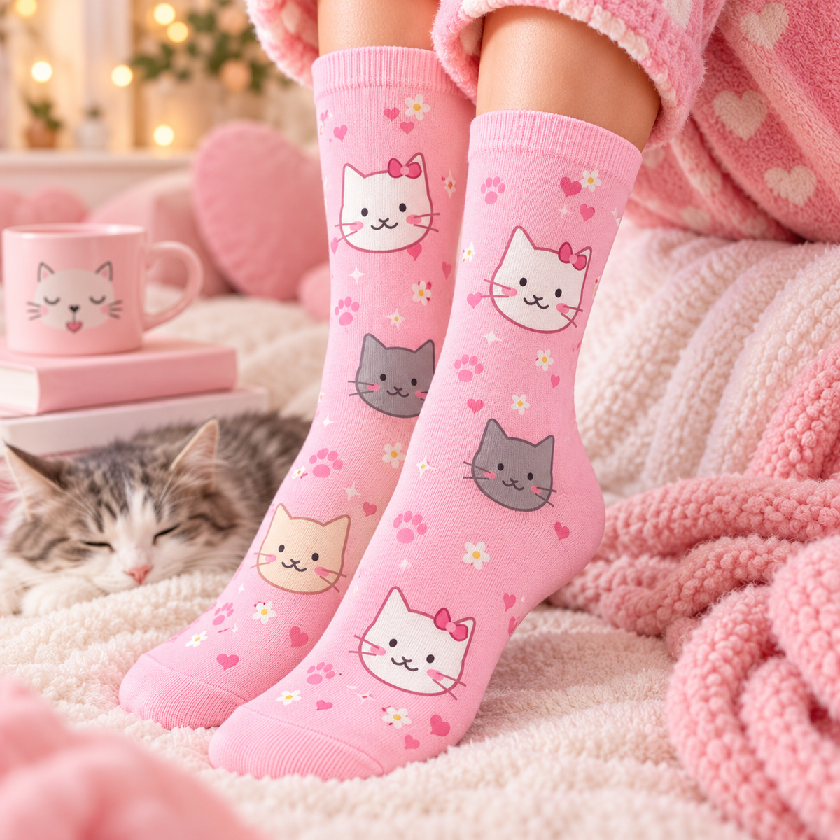 Sweet Kitties Premium Socks