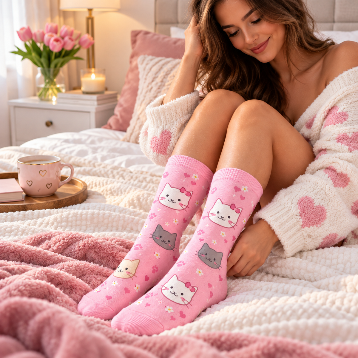 Sweet Kitties Premium Socks