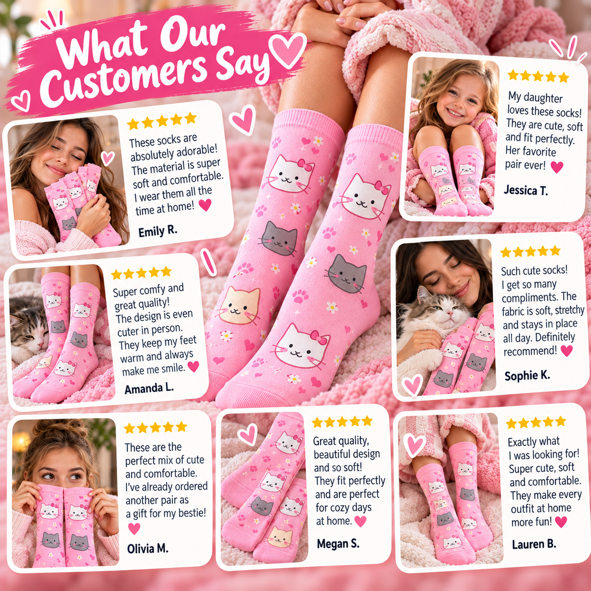 Sweet Kitties Premium Socks